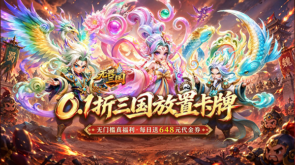 无畏三国(0.1折免费代金豪礼)  官方正版放置三国免费版！